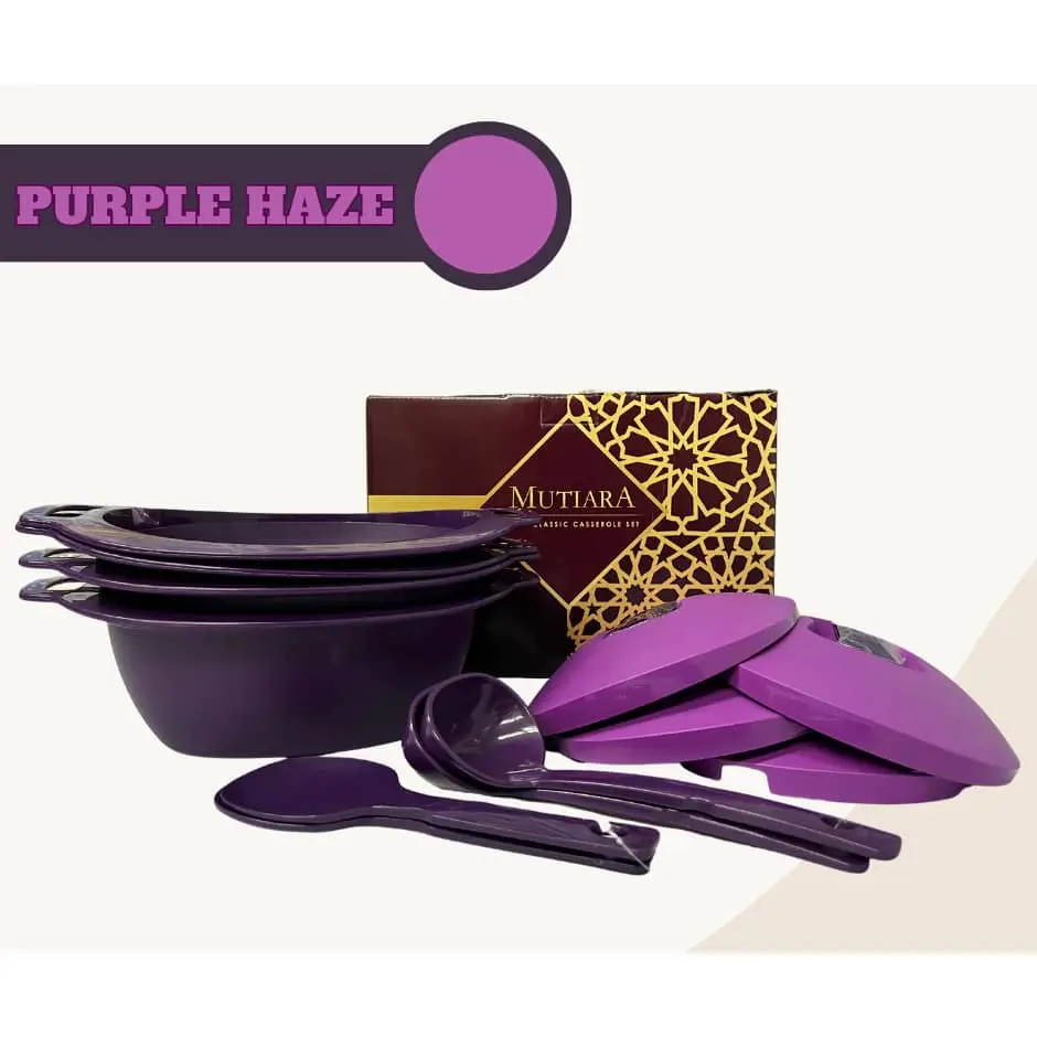 12PCS CASSEROLE SET MUTIARA / SET PLASTIK BERKUALITI TINGGI