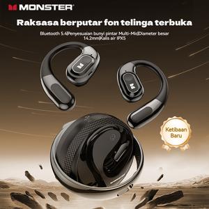 E60 Fon Kepala Kalis Air, OWS 5.4 Bluetooth Earbuds, Suara Definisi Tinggi, Pembatalan Bunyi Aktif Panggilan, Fon Kepala Bluetooth Pintar, Hayat Bateri Ultra-panjang, Dicas Sepenuhnya dalam Satu Jam Audio Earphones Headset Speaker Mic Wireless Amplifier
