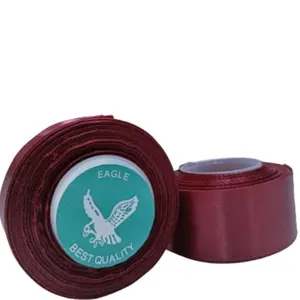Eagle Pita Satin Besar Maron 1.1/2 inch 4cm per Roll Pita Satin Premium Biru Hijau untuk Kado & Hiasan Hitam Kuning