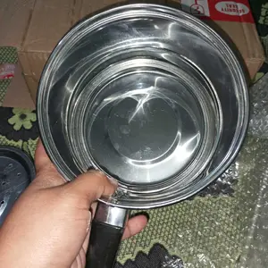 Panci Kukus Serbaguna / Panci Steamer 16 cm Tutup Kaca Sarang Circle Stainless Steel Kitchenware Ideal untuk Memasak Nasi Sayur MPASI