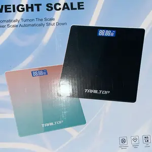 TrailTop Timbangan Badan Digital Pengukuran Akurat Timbangan Layar LCD Berat Max 180kg