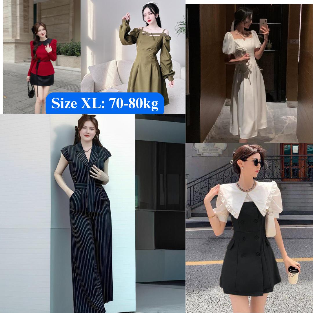 [Xả Kho] Size 70-80Kg Váy Dự Tiệc Vải Cotton Lạnh Top Nữ Dress Women - A.1295