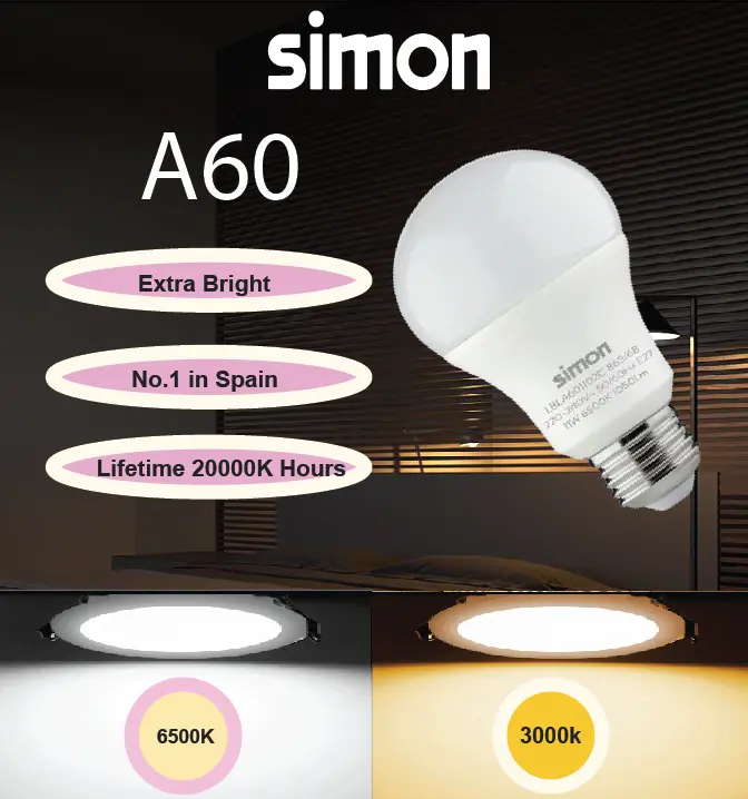 SIMON - 10/14 Watt LED A60 Bulb - 3000K/6500K - TikTok Shop Malaysia