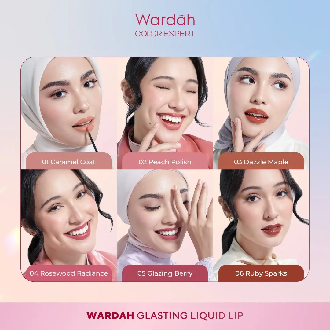 WARDAH Glasting Liquid Lip - Lipstik Cair Terbaru - Gloss, Lipstick
