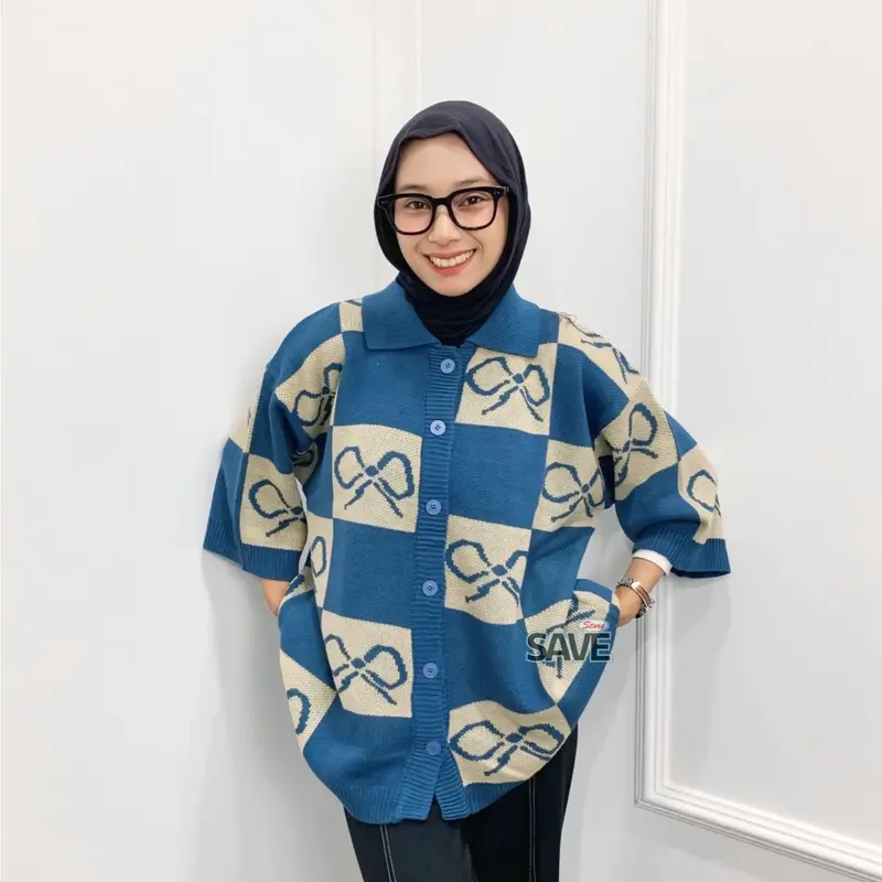 Floryn Oversized Shirt Knitwear Sweater 0
