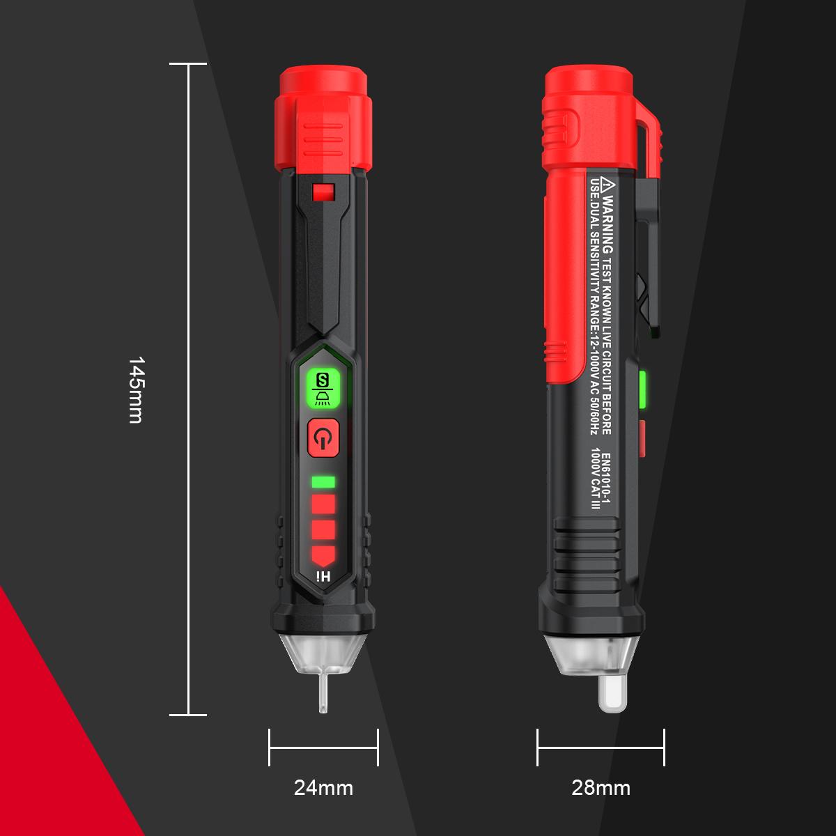 HABOTEST HT90 AC Voltage Detector 12V/48V-1000V NCV Intelligent Test Pen Dual Sensitivity Test Pen Voltage Tester HABOTEST HT90 AC Voltage Detector 12V/48V-1000V NCV Intelligent Test Pen Dual Sensitivity Test Pen Voltage Tester