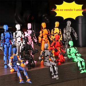 Juguete de Robot con 13 articulaciones móviles, 1 pieza de Juguete de Robot impreso en 3D, Juguete de Robot magnético hecho a mano, Juguete de descompresión, Regalo creativo
