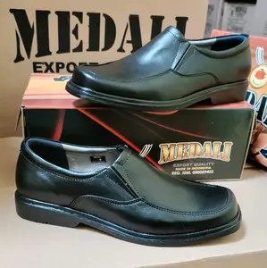 Sepatu Pantofel Pria Sepatu kulit Asli Sepatu kerja Sepatu sekolah Pria Shoes Hitam Karet