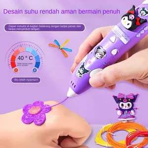 Kuromimodel terbaru Mainan Edukasi Anak, Pena Ajaib 3D Printing, Pena Gambar 3D, Pelatihan Kerajinan Tangan DIY, Pena 3D Anak, Bahan Suhu Rendah, Zero Polusi, Material Ramah Lingkungan