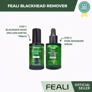 FEALI Blackhead Remover Step 1 & Step 2 17ml - Masker Komedo & Serum Mengecilkan Pori-pori