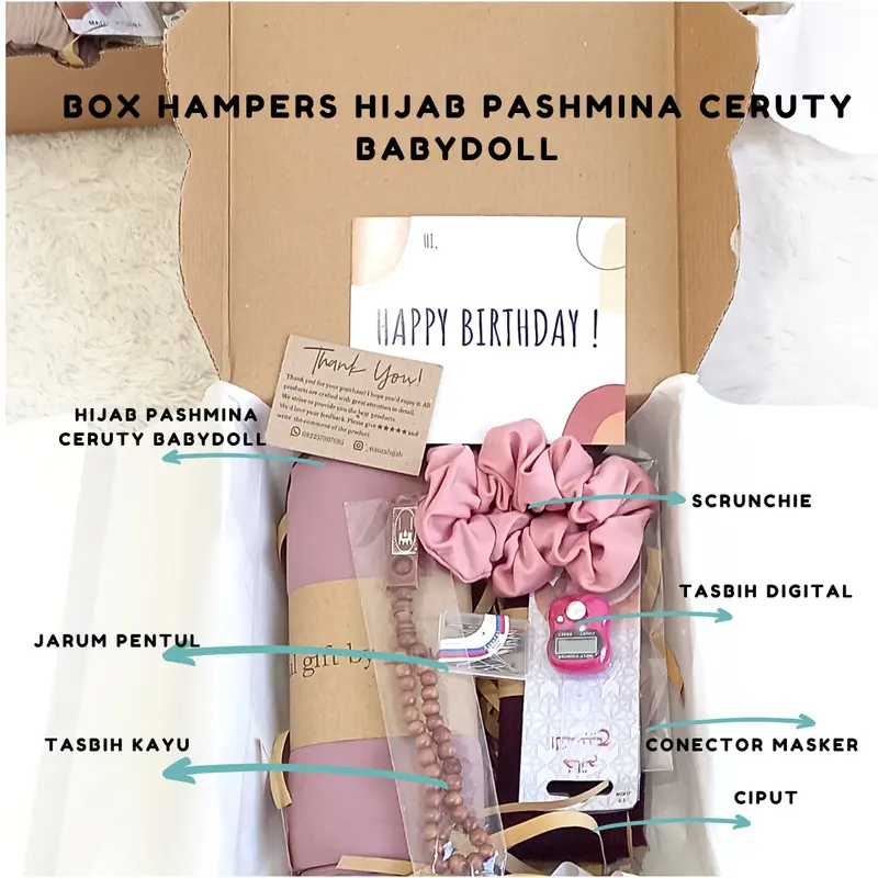 HAMPERS HIJAB/ KADO/HADIAH BUAT CEWEK Hadiah 1