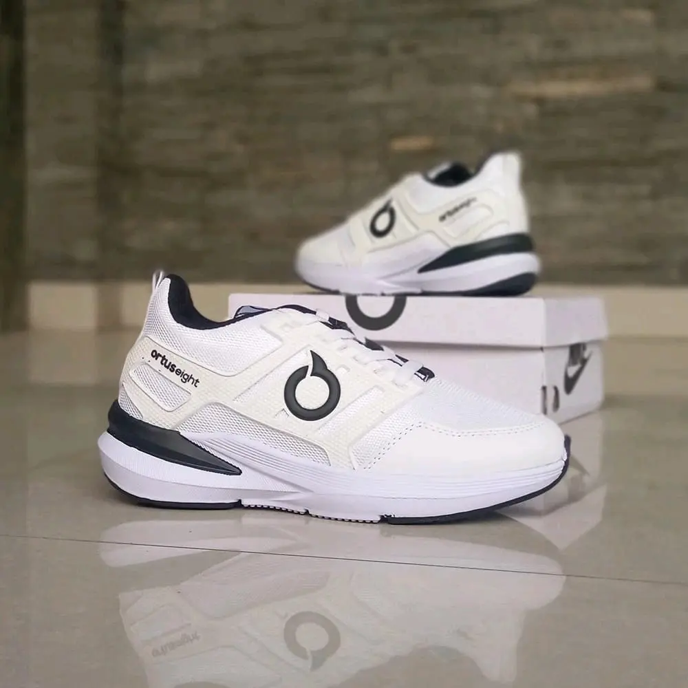 Terbaru!!!!!Cod Sepatu Running Ortuseigh White/Putih Outdoor Pria Wanita - Bahan Mesh Berkualitas Tinggi(GRATIS KAOS KAKI)