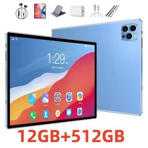 【2024 Tablet Pad Pro】RAM 12GB ROM 512TB Tablet Pad Pro 10.1 inci Dewasa Anak Lansia Tablet PC Kartu SIM Ganda Komputer android 12 Wifi 5G Tablet Game Perangkat Lunak Perkantoran tablet android murah tablet