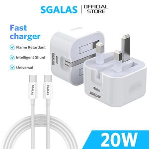 Pengecas Pantas 20W, Asal, Penyesuai USB-C, Serasi dengan iPhone 14 Pro Max, 13 Pro Max, 12 Pro Max, 11 Pro Max, XR, XS, X Kabel Lightning Telefon