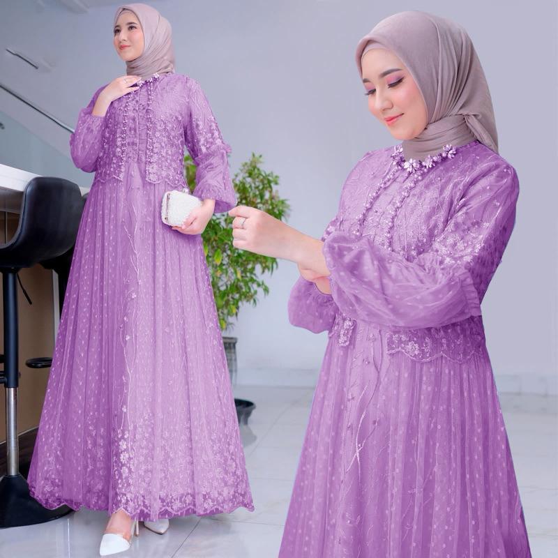 MAXI // GAMIS WANITA RAFIKA 2 UKURAN DPN SLETING (BUSUI) Muslim, Mewah 4