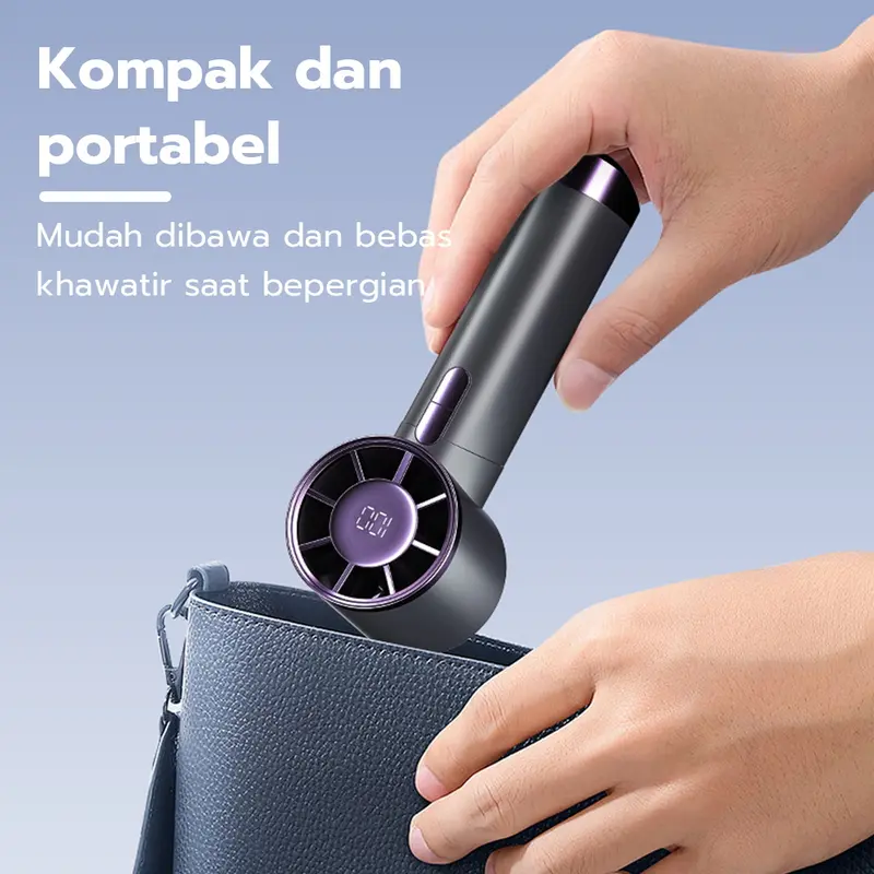 Skylumba Kipas Turbo High Speed Portable Angin Kencang 100 Level Kecepatan Putaran Baling-Baling Logam Angin LED Display FN30E 5