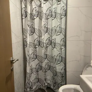 200x200cm Tirai mandi bahn peva anti air lengkap dengan ring dan pengait Dapat disesuaikan Dapat diperluas Kamar mandi Shower