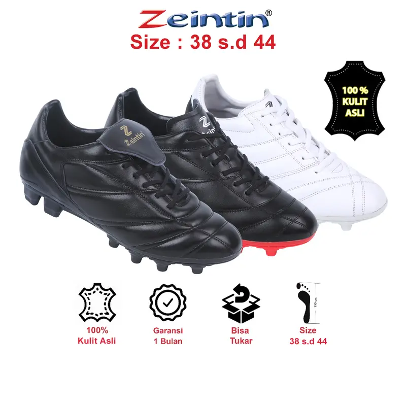 Zeintin- Sepatu Bola bahan KULIT Asli Nyaman Cepat Kering Uniseks football Boots 0