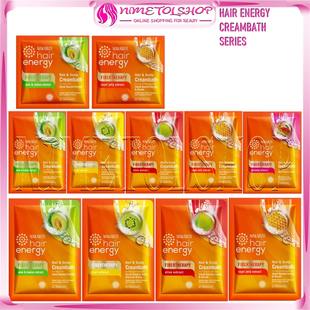 (SATUAN) MAKARIZO Hair Energy Creambath 15ml 30ml 60ml Fibertherapy Scalp Keratin Rontok Ketombe