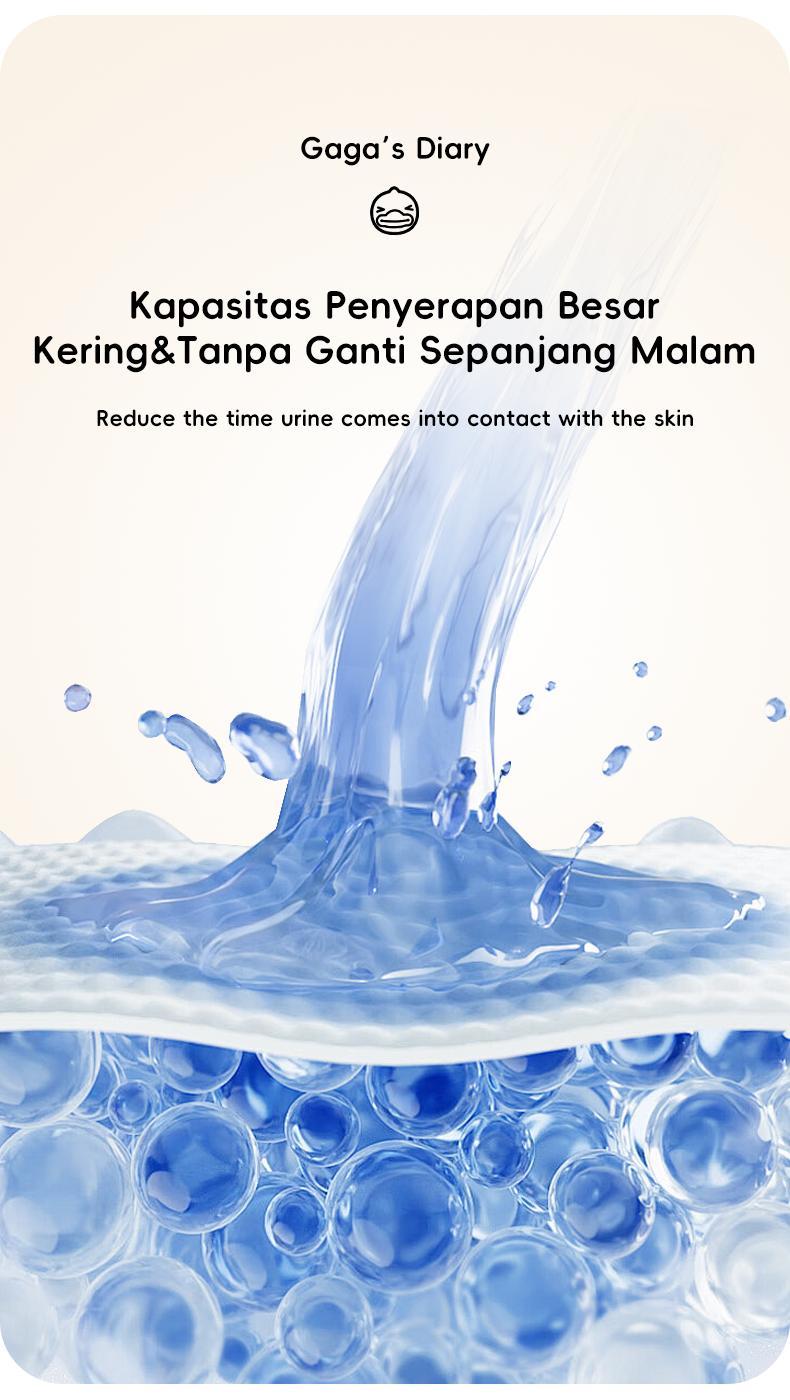 Gaga's Diary Popok Bayi Pinggang Elastis Anti Lekuk untuk Bayi Gemuk diapers pants 1 lusin newborn bayi popok promo hari ini  murah  official store