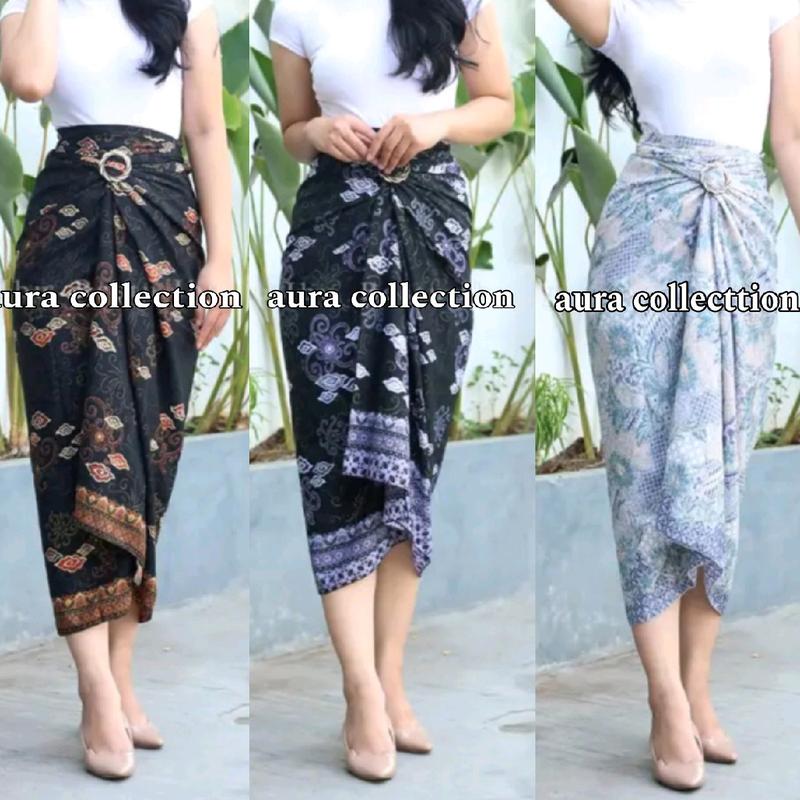 Rok Lilit Batik Kondangan Rok Lilit Wisuda Elegan Batik Halus Kekinian Rok Lilit Batik bahan foil//rok free gasper 0