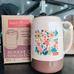 Basic Home Teko Aesthetic Mokka Thermo Jug 1,5 BKK-9 Desain Menarik Cocok untuk Berbagai Kebutuhan Tampilan Aestetis
