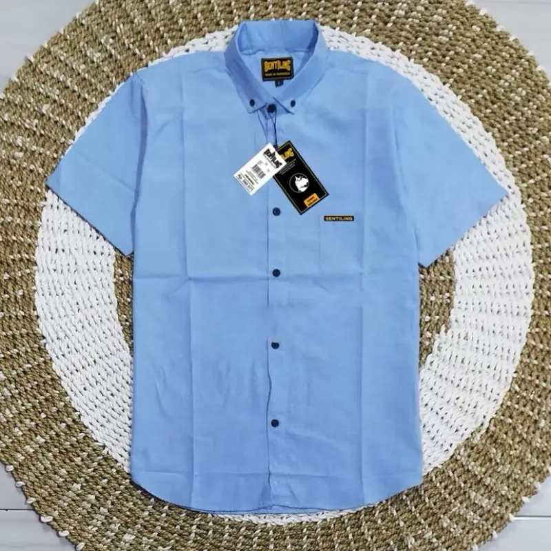 R.NIANNI Kemeja lengan pendek/Kemeja polos pria dewasa/kemeja pendek remaja kekinian/stylish korean look Santai Casual Nyaman