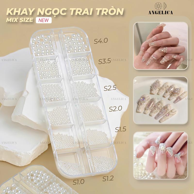 Set Ngọc Trai Đính Nails Chính Hãng ANGELICA - STN Sơn Gel