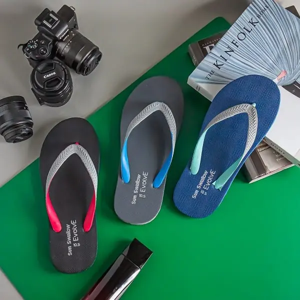 Pria Sandal Jepit Jumbo Sun Swallow Evolve 10.5 dan 11.5 Sendal Karet Hitam Cowok 1