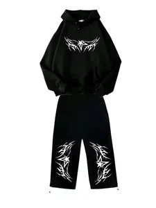 [Best Seller]Setelan Anak Celana Anak Loosepanst Baggy Pants Bahan Katun Fleece Lembut Hangat & Nyaman Cocok Untuk Usia 3-13 Tahun Model Sablon DTF Desain Star Hitam