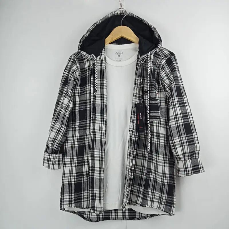 KEMEJA FLANEL HOODIE LENGAN PANJANG BERTUDUNG PRIA DAN WANITA KWALITAS DISTRO Keren Nyaman 2