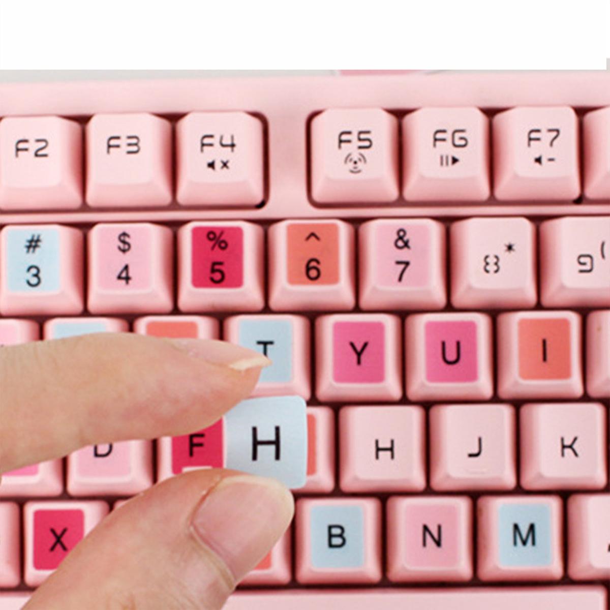 Keyboard Protector Pelindung Keyboard Laptop Stiker Keyboard Universal 18×6.5cm Warna Menarik & Tidak Luntur Pink Coklat Biru Anti Aus & Tahan Lama