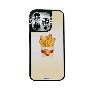 Big Fries Illustration iPhone 16 Pro Max Phone Case Apple 15 Full Coverage Japanese and Korean Style Shockproof Internet Celebrity Niche Female