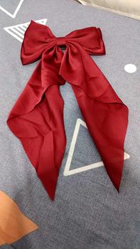 Product Review of Korea Elegant Long Bow Hairpin Large Ribbon Hair Clip Ribbon Clip Bow Grip Floating Braid Clip S2H9 from z**9 0