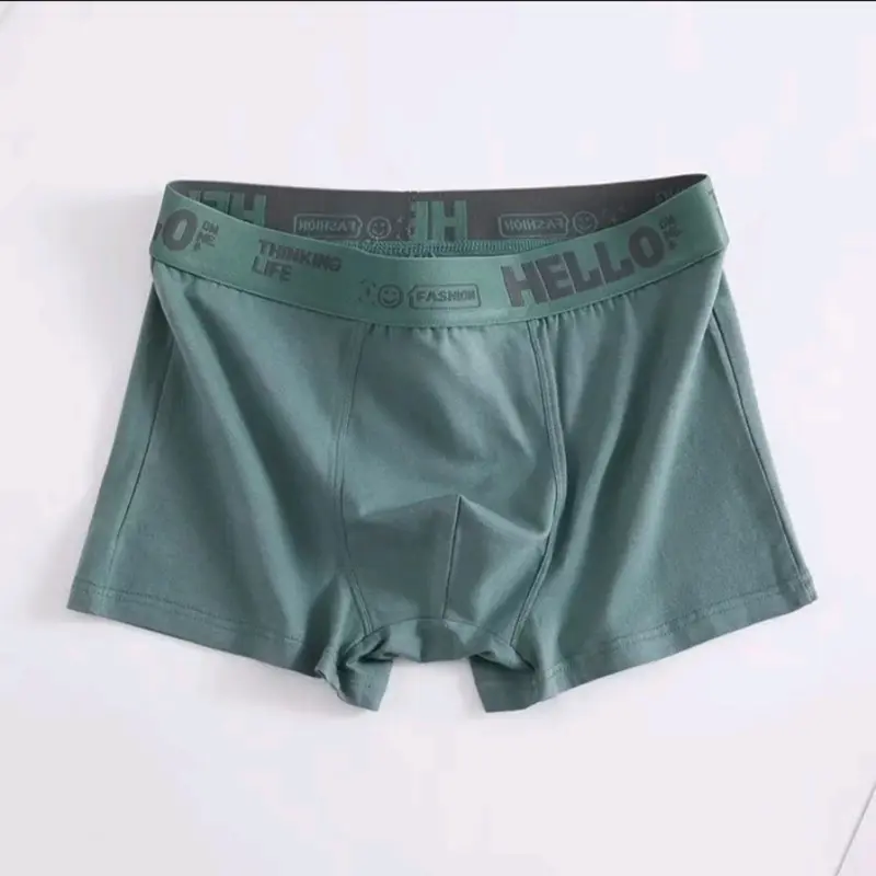 PAKET 4 PCS Celana Dalam Boxer Pria Hello Hight Quality Trendy dan Stylish Katun Spandex 3