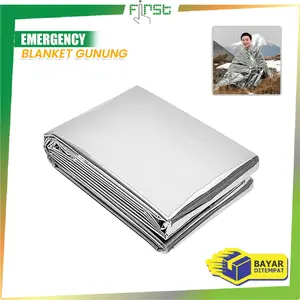 [COD] FH C1307 Selimut Darurat Outdoor Camping Blanket Thermal Aluminium Portabel