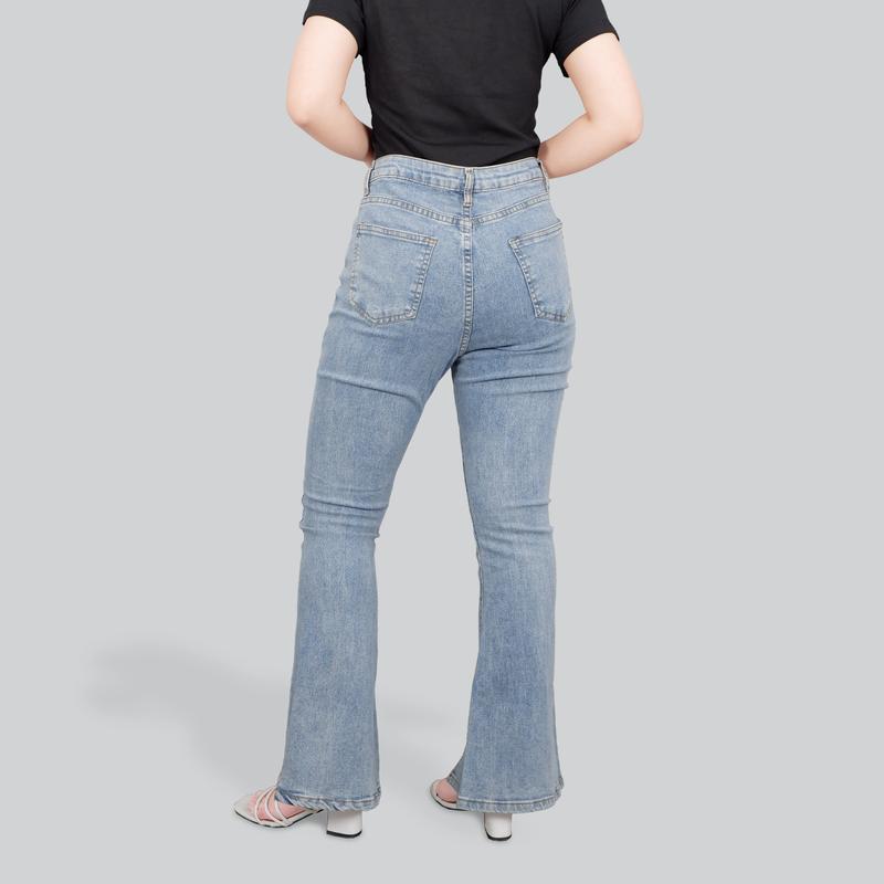 JEANICLO - CUTBRAY JEANS JN015 Cewek | Celana Panjang Cutbray Fit And Flare Mermaid Jeans Belah Tengah Wanita Highwaist Bahan Denim Stretch Premium 7