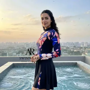 baju renang wanita baju renang dewasa baju renang (+ LAPIS CUP BH) BAJU RENANG ROK DEWASA BAJU RENANG ROK TANGAN PANJANG MOTIF