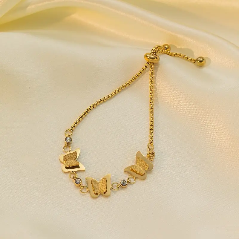 Gelang Tangan Serut Kupu Titanium Gl272 2