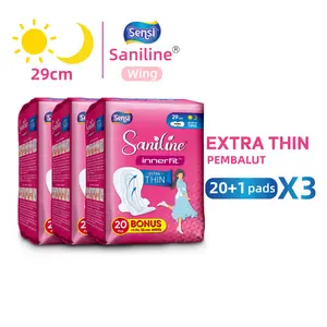 [3 PACK] Sensi-Saniline Pembalut & Pantyliner Wanita – Paket Hemat 3 Pack – Ekstra Tipis, Daya Serap Tinggi, Anti Bocor, Nyaman Dipakai Siang & Malam – Free Ongkir