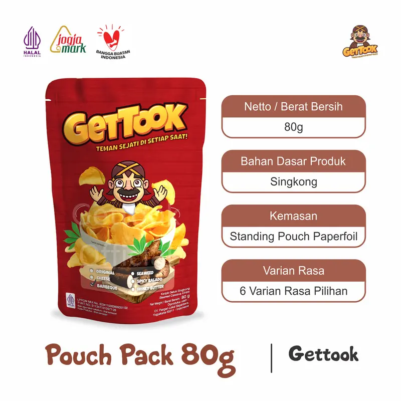 Gettook Keripik Getuk Singkong 80g Rasa Original 2