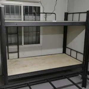 【TETE-LIVE】 Ranjang Susun Besi Tempat Tidur Bertingkat 2 Susun Untuk Semua Umur Anak Remaja Dewasa Model Minimalis Ranjang Besi Tingkat Untuk Kos Kosan Asrama Sekolah Rumah Tinggal Apartemen Kamar Kecil Dengan Tangga dan Pagar Pengaman