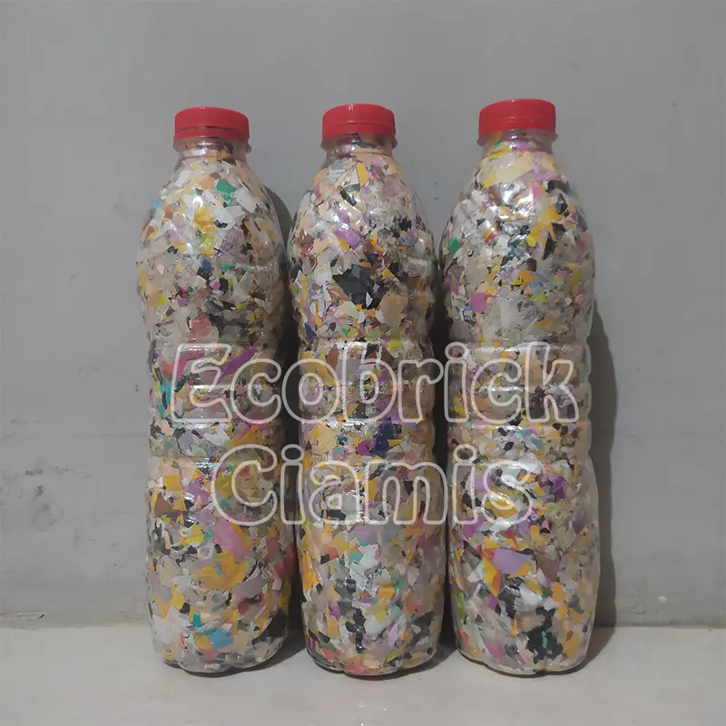 Ecobrick Botol Vit 600 ml berat 250g gram padat murah 2