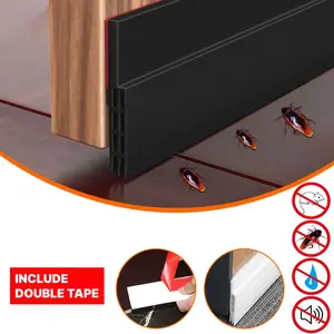 TaffHOME Lis Penutup Celah Pintu Penghalang Debu Door Bottom Seal 1M - LQ7, Struktur 3 Lapis, Double Tape, Anti Serangga, Stabil Suhu Ruangan, Tidak Menimbulkan Suara Gesekan Lantai Tempat Minimalis