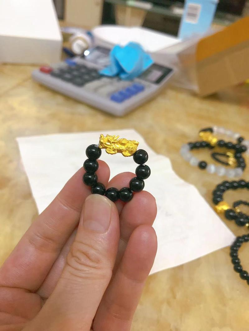 Product Introduction of little fu lucky fengshui pixiu female and male ring with gold plated 2