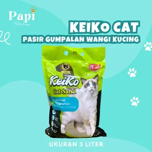 Pasir Kucing Wangi Gumpal Keiko 3 Liter Cat Sand Keiko 3ltr Pasir