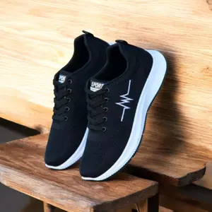 Sepatu Sneakers Casual Pria dan Wanita Keren Murah Trendy Kekinian Bisa COD - Shoes Hitam