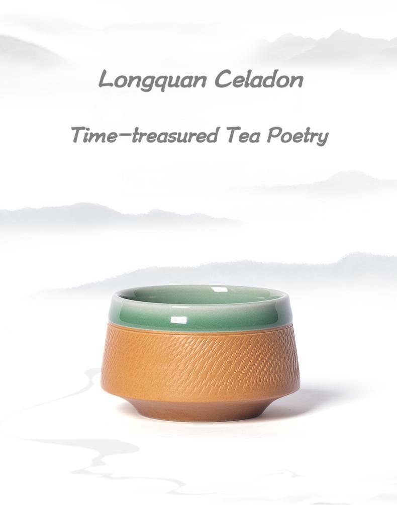Product Introduction of Premium handmade tea cup,jumping knife master teacup,Kongfu tea set,Chawan,2025 new CNY promotion,home teaware,plum green,intangible culture heritage,high temperature firing Longquan celadon 0