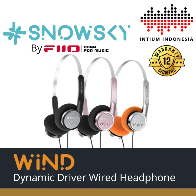 FiiO Snowsky WIND 40mm Dynamic Driver Vintage / Retro Stile Wired Headphone / Headset 0