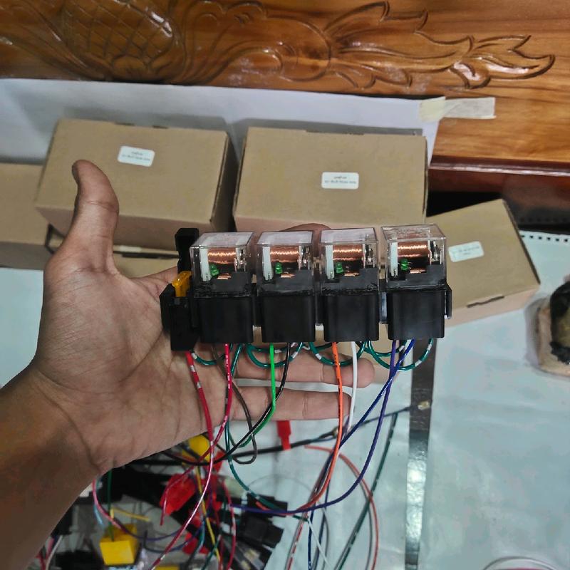 relay set 1-4 chenel untuk lampu tembak d2 laser, daymeker ,lampu tambahan,klakson bisa buat montor/mobil 5
